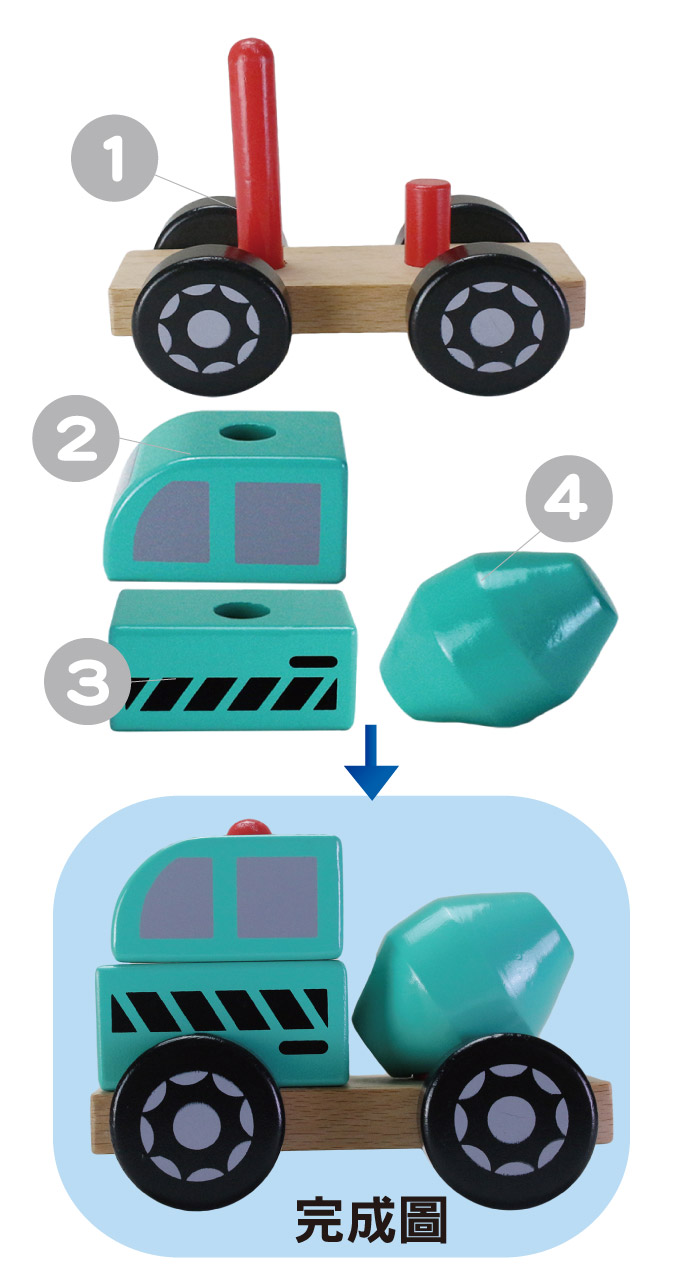FOOD超人積木混泥預拌車